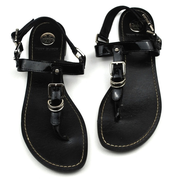 Tory Burch Shoes - Tory Burch Trent Buckled Thong Sandals in Size 6M